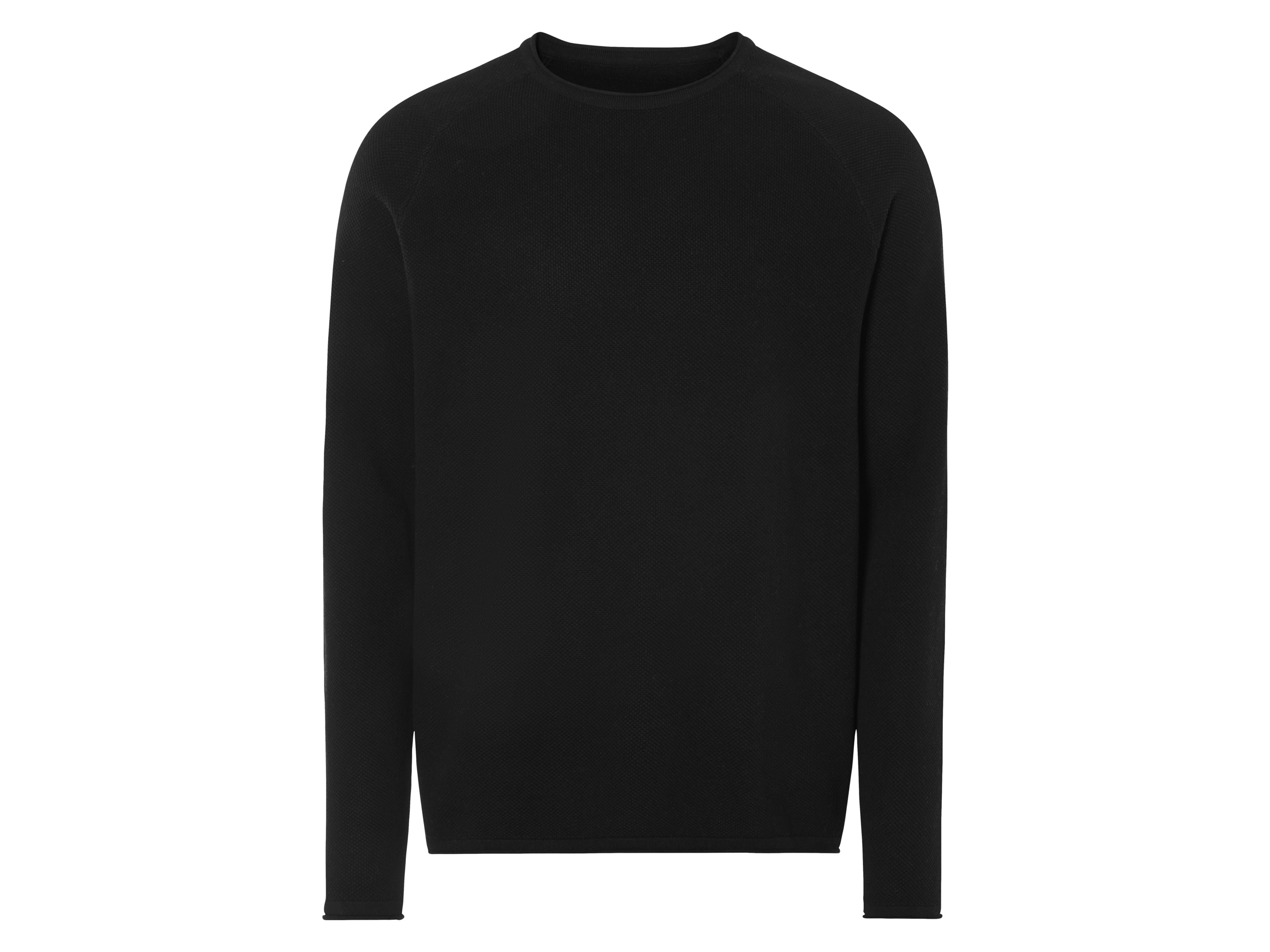 LIVERGY® Pull en maille fine pour homme (noir, S)