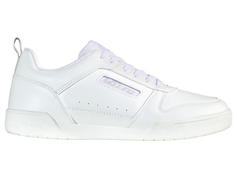 Chaussures de sport blanches à lacets et profil bas