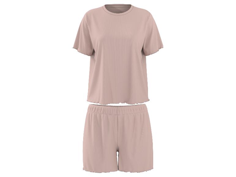 Ensemble de pyjama rose pour femme avec t-shirt et short