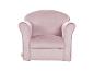 Fauteuil enfant en velours rose