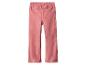 Pantalon en velours côtelé rose pour fille.