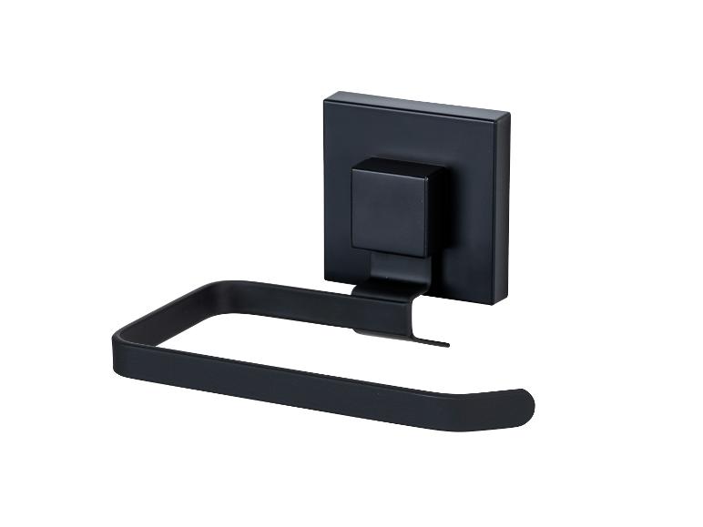 Porte-papier toilette mural noir mat.