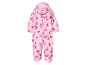 Une combinaison rose pour bébé avec un imprimé Mickey Mouse.