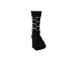 Chaussettes noires avec inscriptions blanches