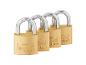Lot de 4 cadenas en laiton BURG WÄCHTER QUADRO 222 40 SB.