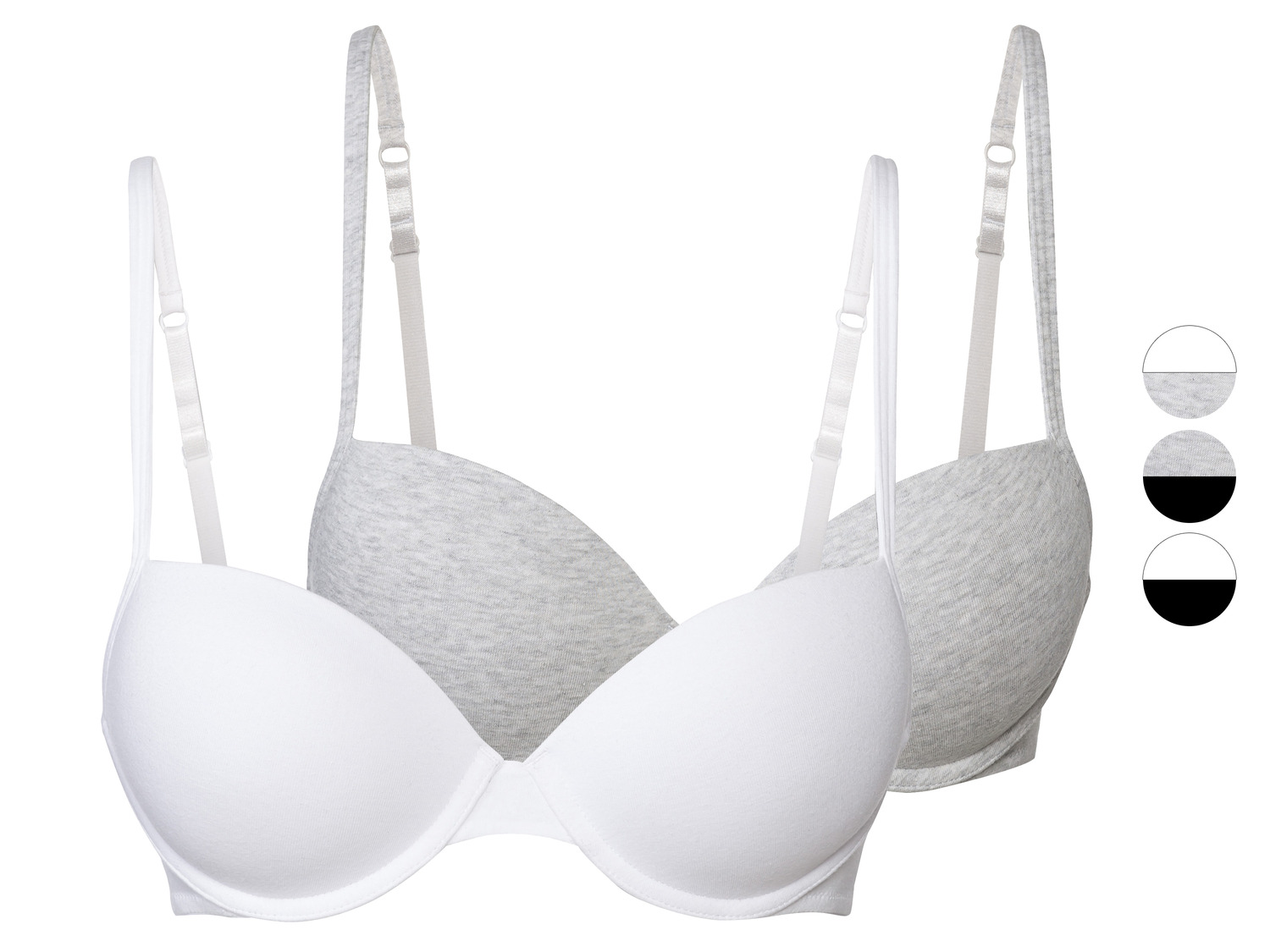 esmara Lot de 2 soutiens gorge push up femme LIDL