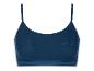 Un soutien-gorge Sloggi bleu marine.