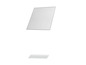 Un rectangle blanc avec un bord noir, flottant avec une ombre en dessous.