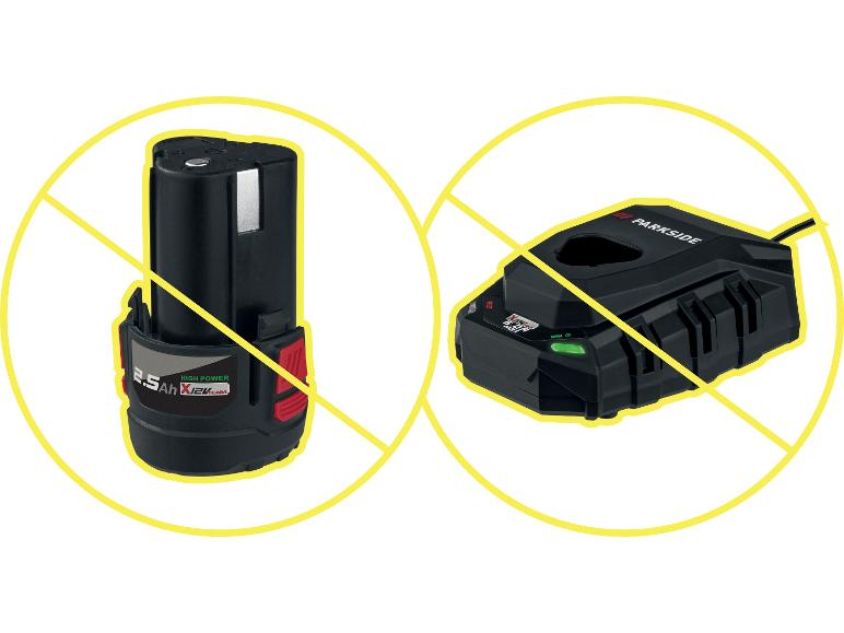 Batterie 2.5Ah 12V et chargeur pour outils, avec voyant LED vert