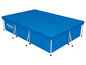Une bâche de piscine Bestway Steel Pro bleue.