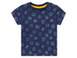 Un t-shirt bleu marine avec un imprimé de lions et de chats.