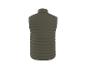 Gilet matelassé vert olive, vu de dos.