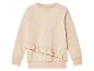 Pull beige à volants pour filles.