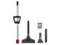 Accessoires d'aspirateur : tube, suceurs pour sols et tissus.
