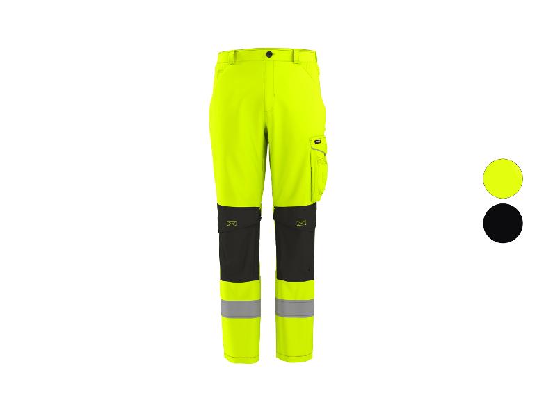 Pantalon de travail jaune et noir avec bandes réfléchissantes