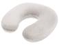 Oreiller de voyage gris clair en forme de U
