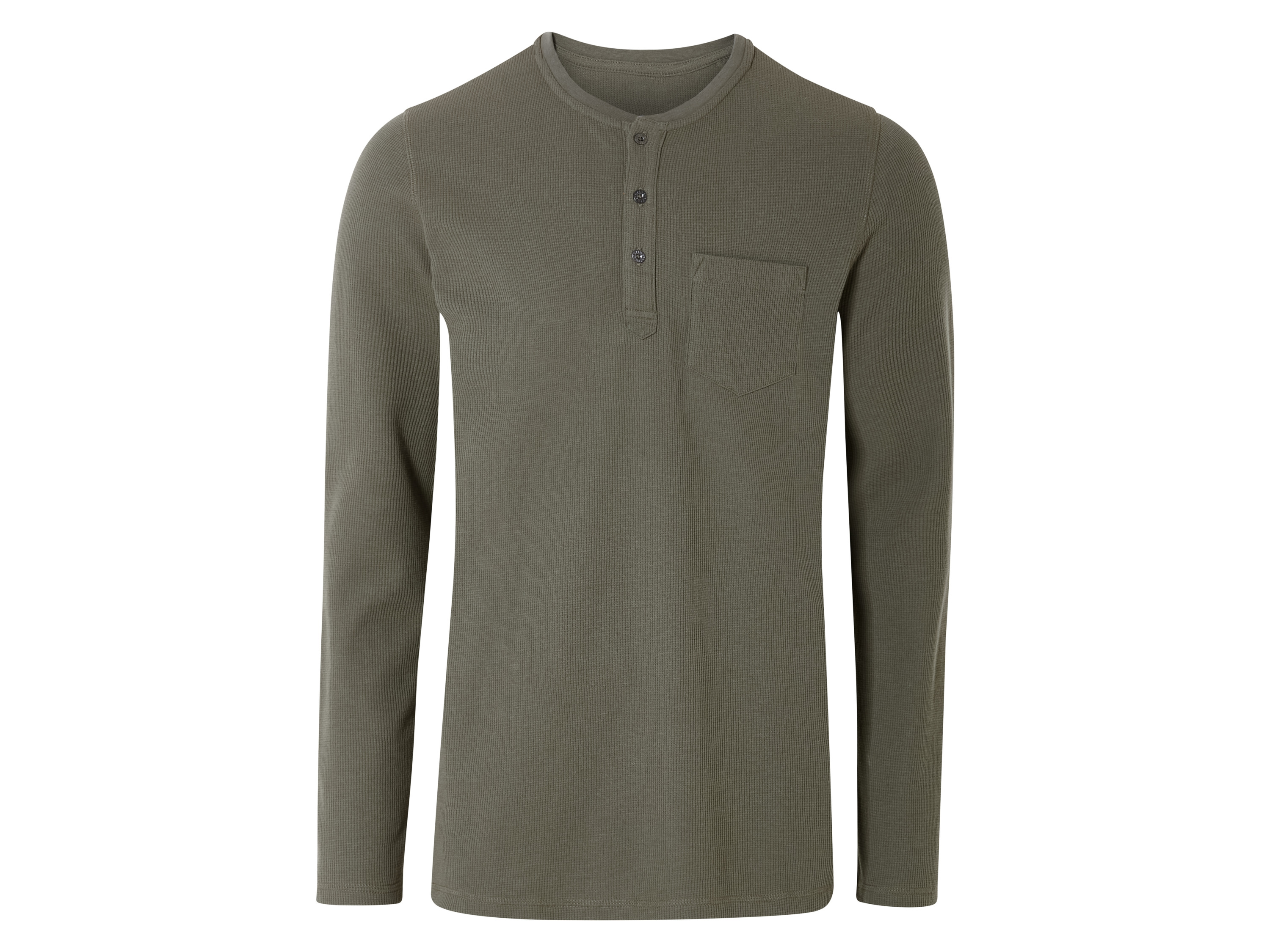 LIVERGY® T-shirt manches longues homme (S, vert foncé)