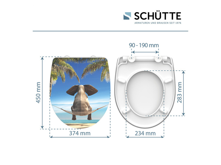 Aller en mode plein écran : Schütte Abattant WC High Gloss, avec fermeture en douceur - Image 19