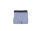 Caleçon boxer bleu clair avec ceinture élastique foncée.