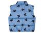 Un gilet bleu avec un motif Mickey Mouse.