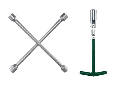 PARKSIDE® Clé en croix pour roue de voiture ou Clé à bougie