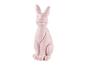 Lapin décoratif rose pâle en céramique, assis, pour Pâques.