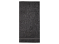 Serviette de bain noire en éponge.