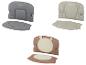 Trois ensembles de réducteurs de siège bébé en gris, beige et marron avec un motif d'ours.