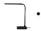 Lampe de bureau LED noire avec col flexible et base rectangulaire