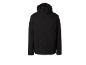 Veste homme noire à capuche avec fermeture éclair.