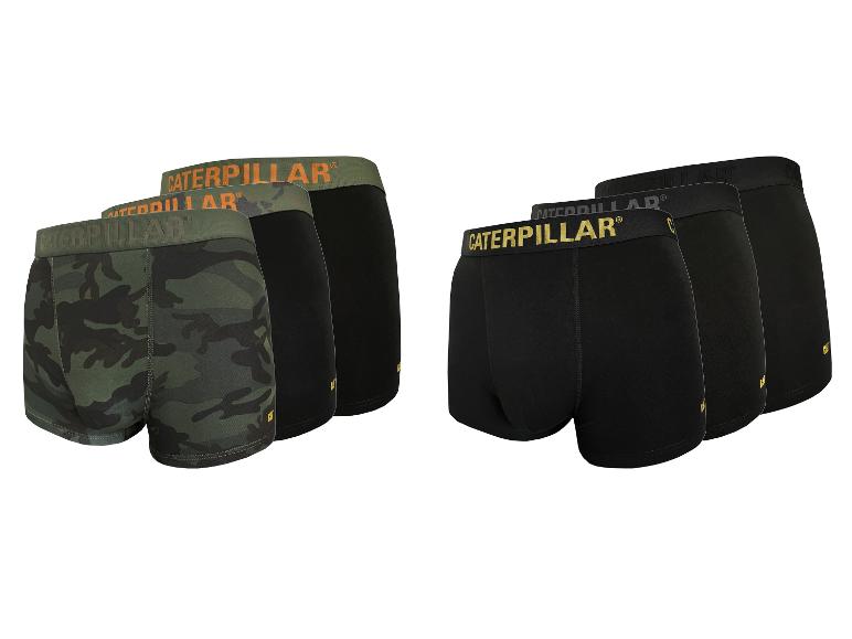 Lot de boxers pour hommes: trois noirs et trois à motif camouflage.