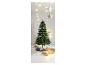 Sapin de Noël artificiel avec lumières et décorations d'étoiles.