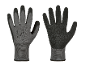 Paire de gants de travail Parkside gris et noirs avec prise texturée.