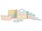 Blocs de couleurs pastel avec différentes formes et motifs