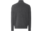 Pull en maille gris foncé à col montant, vue arrière.