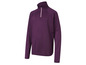 Un sweat à manches longues violet avec une fermeture éclair mi-longue