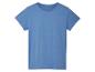 T-shirt bleu à manches courtes.