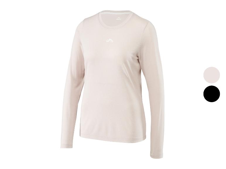 T-shirt à manches longues Crivit pour femme en beige clair avec logo