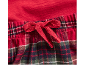 Pantalon de pyjama à carreaux rouges avec cordon de serrage