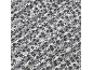 Tissu blanc avec un motif floral noir.