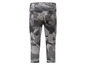 Leggings noirs avec un motif floral gris