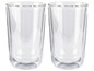 Deux tasses en verre pour le thé ou le café.