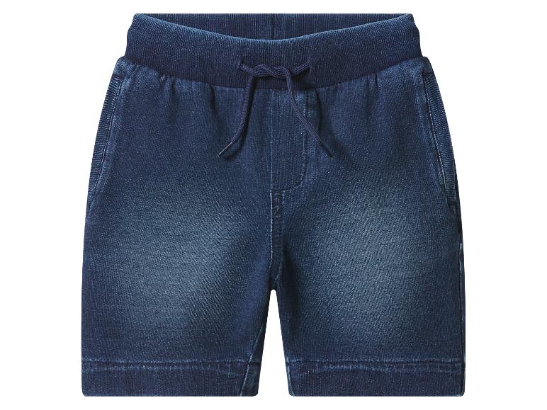 Short en jean pour garçon avec cordon de serrage, bleu foncé
