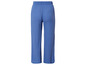 Pantalon large bleu avec taille élastique.