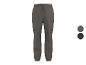 Pantalon cargo gris pour homme avec cordon de serrage à la taille et chevilles côtelées.