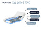 Coupe transversale d'un matelas Gelstar T-1000 montrant ses différentes couches.