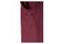Gros plan d'une veste imperméable bordeaux avec boutons-pression et doublure en polaire.
