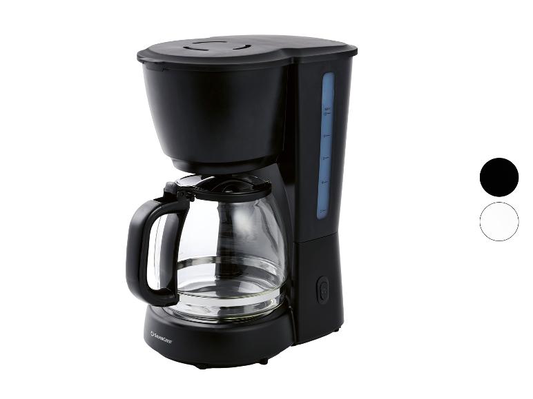Cafetière SilverCrest, noire et blanche.
