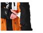 Veste de ski homme noire et orange avec poche forfait.