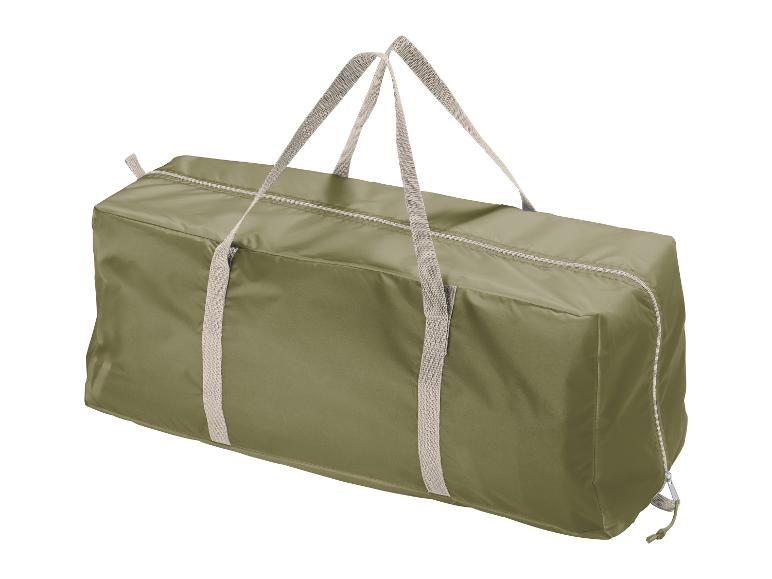 Sac de transport vert avec poignées et fermeture éclair